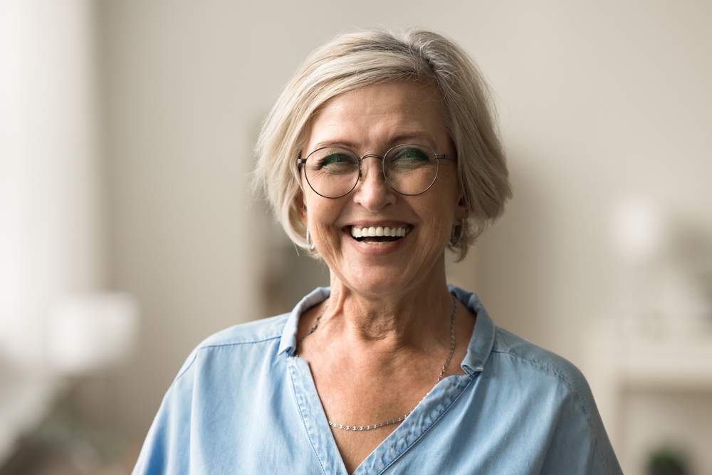 Smiling patient for crowns and bridges