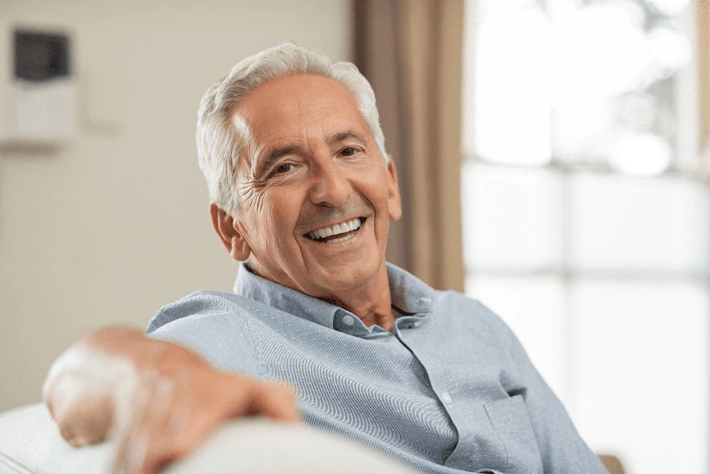 Smiling patient for extractions