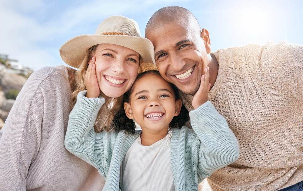 Smiling family for family dentistry