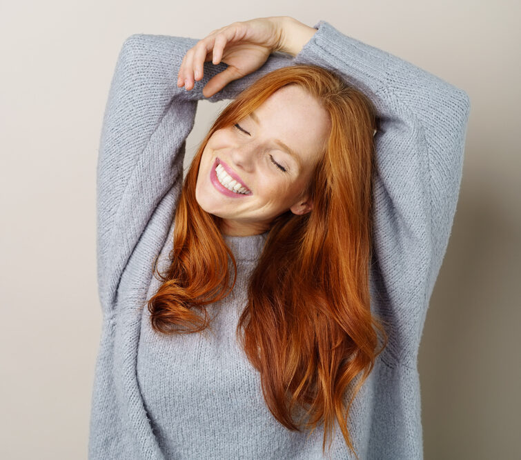 Smiling patient after teeth whitening