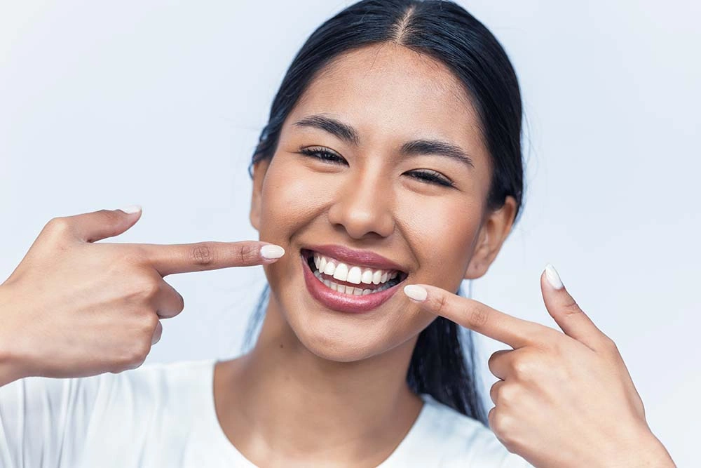 Smiling patient for TMJ treatment