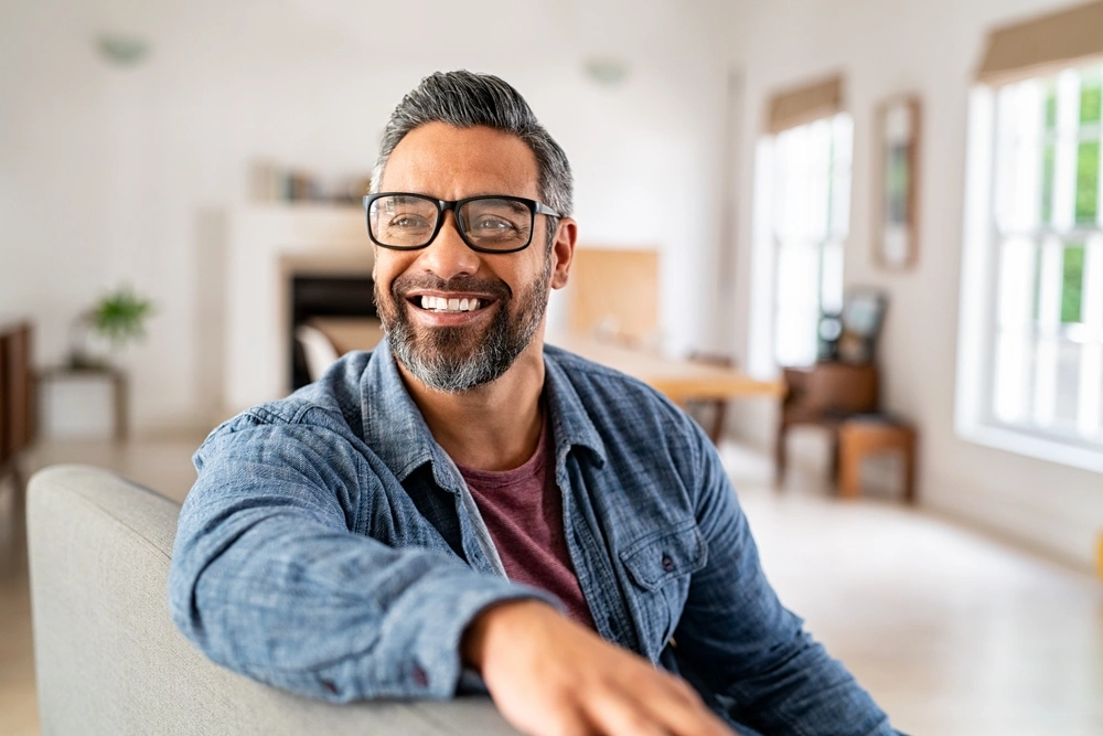 Smiling patient for dental veneers